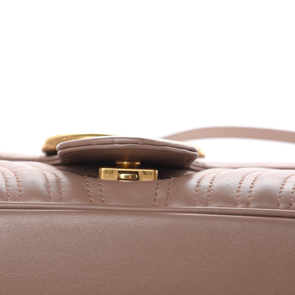 Gucci Calfskin Matelasse Medium GG Marmont Shoulder Bag Porcelain Rose 10 of 14