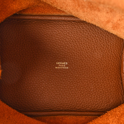 Hermes Taurillon Clemence Picotin Lock 18 PM Gold 6 of 10