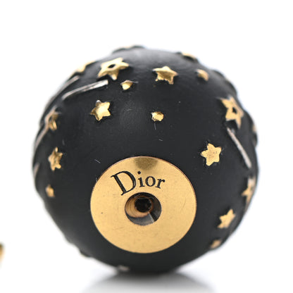 Christian Dior Metal Star Heart Mise En Dior Tribal Earrings Black Gold 4 of 7