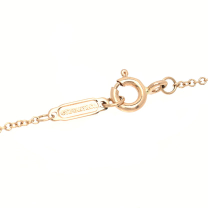 Tiffany 18K Rose Gold Diamond Moon Tag Charm Pendant Necklace 6 of 7