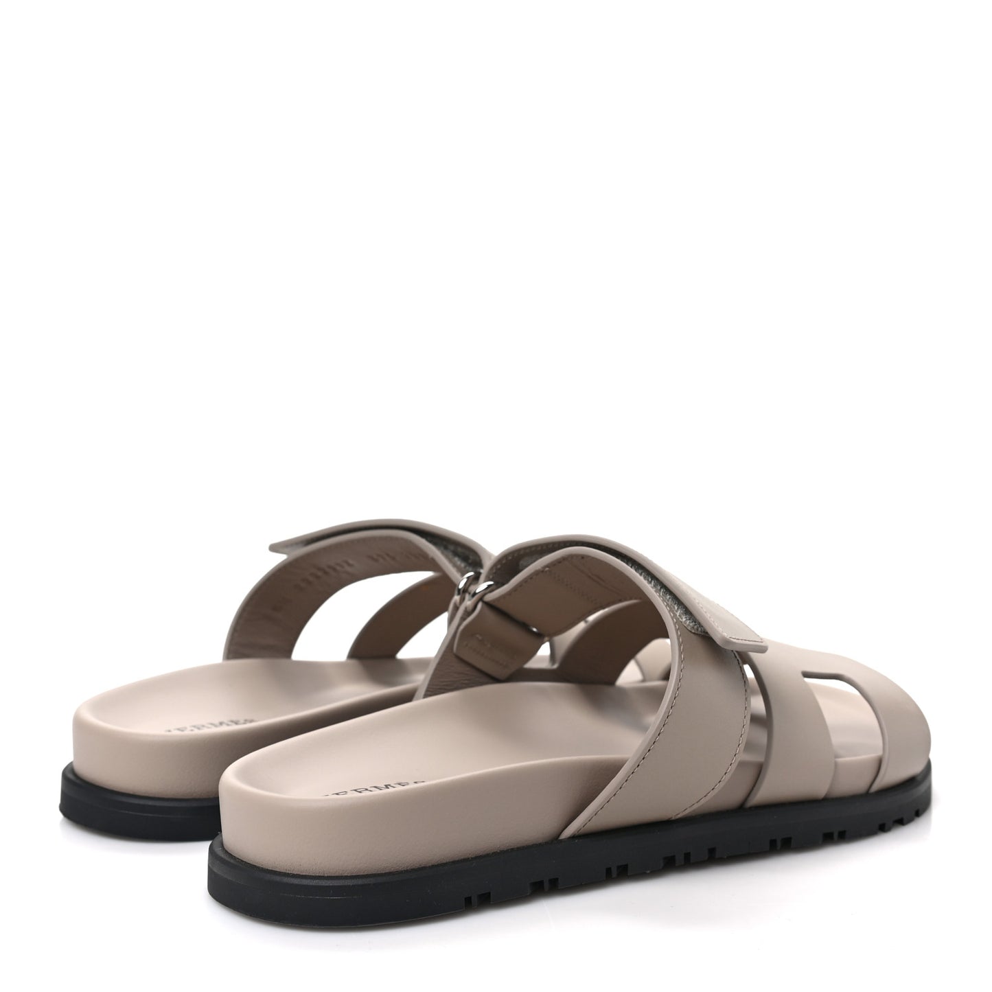 Calfskin Womens Chypre Sandals 37.5 Beige Mastic