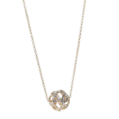 Chanel Crystal CC Chain Necklace Gold 1 of 5