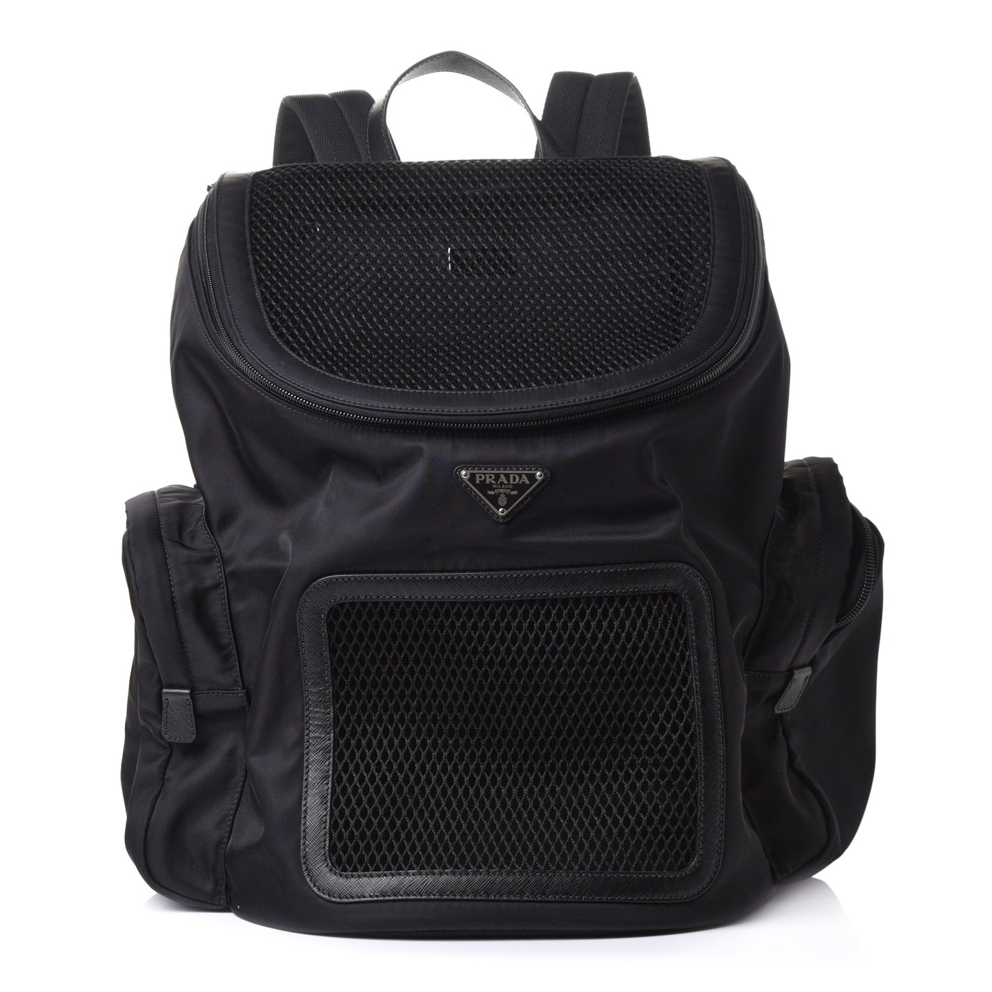 Re-Nylon Saffiano Pet Carrier Backpack Black