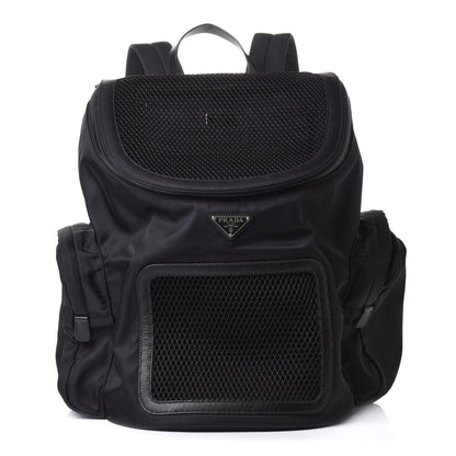 Prada Re-Nylon Saffiano Pet Carrier Backpack Black 1 of 9