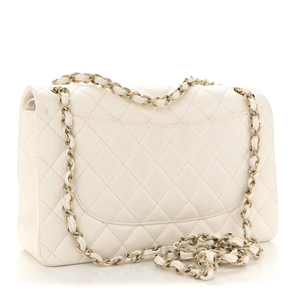 Chanel Caviar Quilted Jumbo Double Flap White 3 of 11