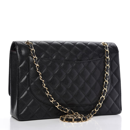 Chanel Caviar Quilted Maxi Double Flap Black 3 of 10