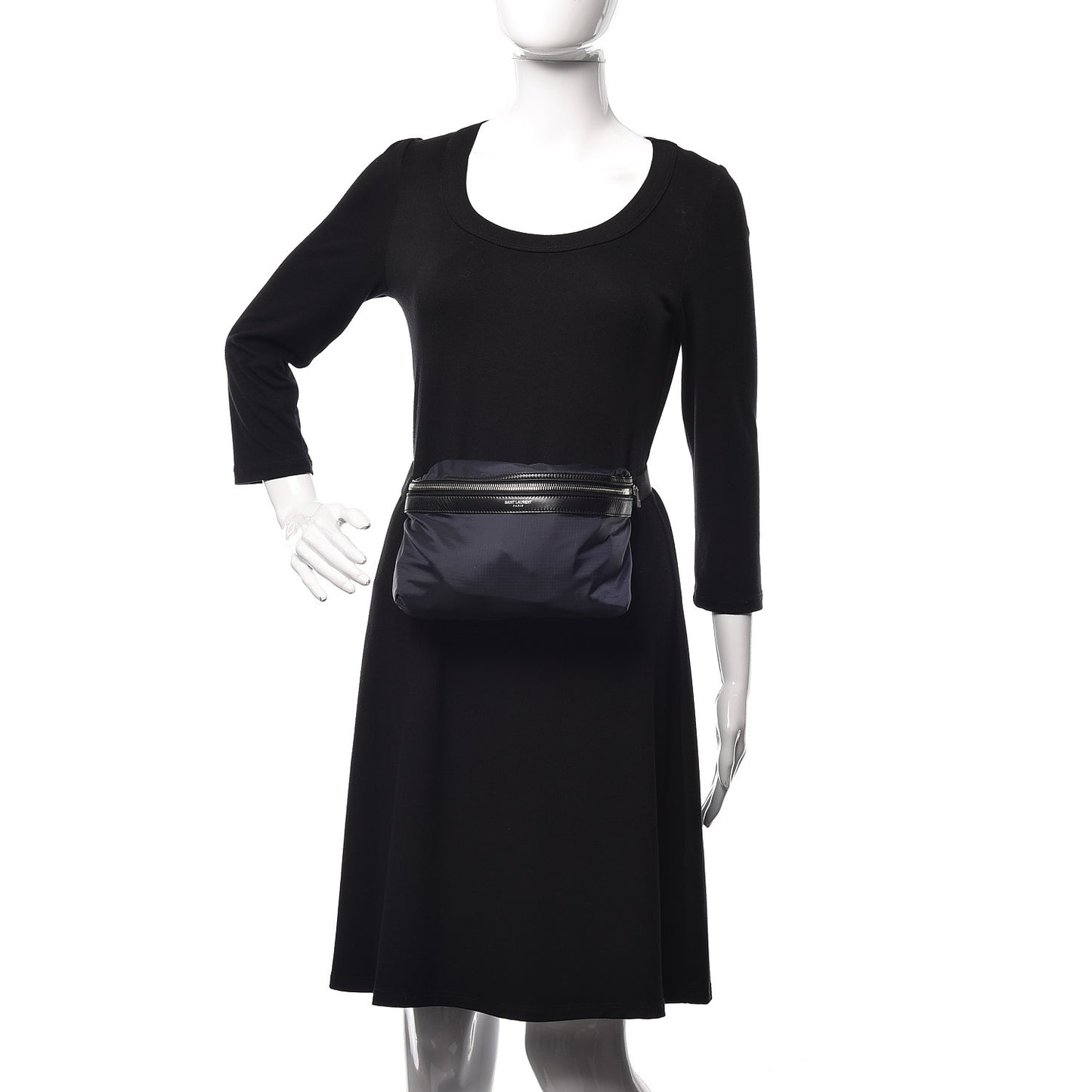 Nylon City Fold Up Backpack Belt Bag Navy