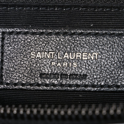 Saint Laurent Calfskin Y Quilted Monogram Monochrome Large Loulou Chain Satchel Black 5 of 9