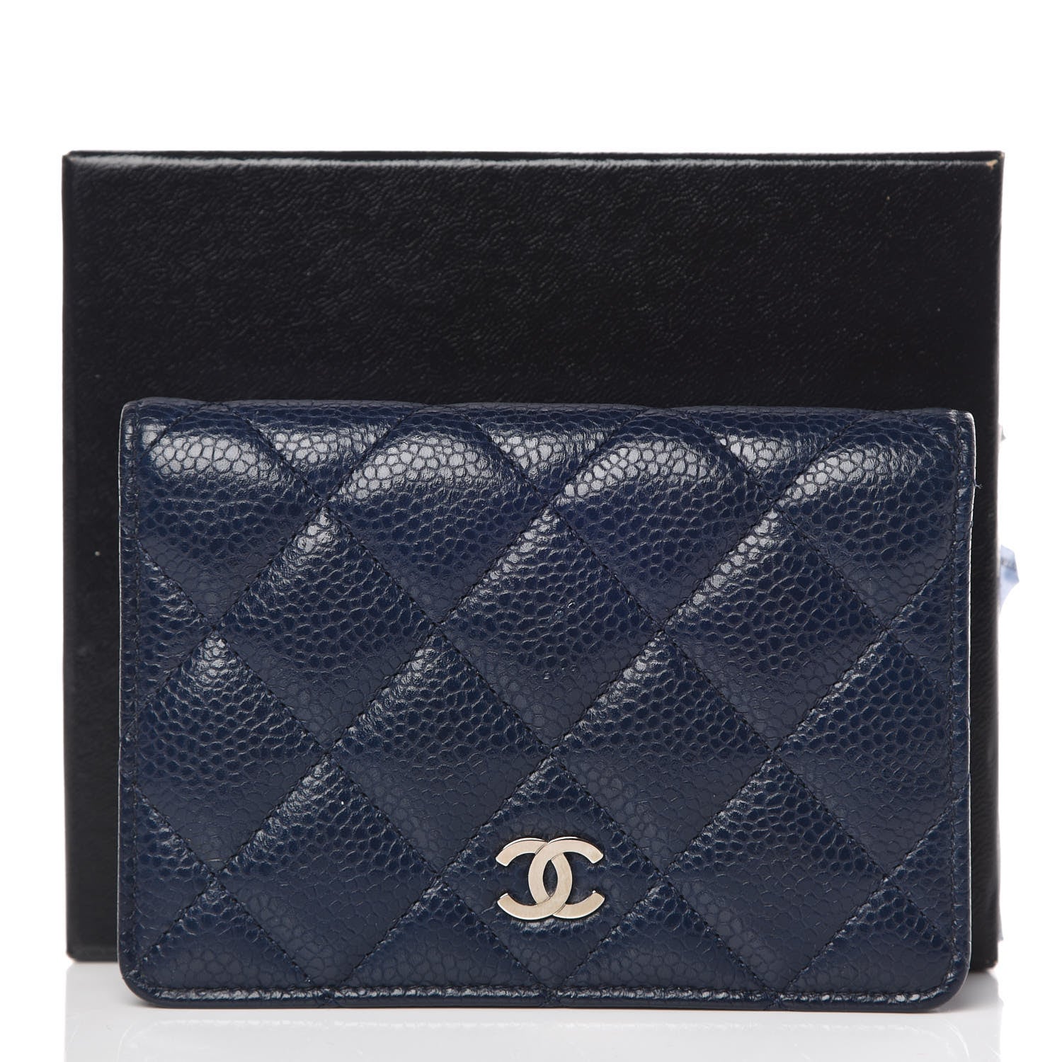 Chanel Caviar Quilted Card Holder Marine 10 of 10