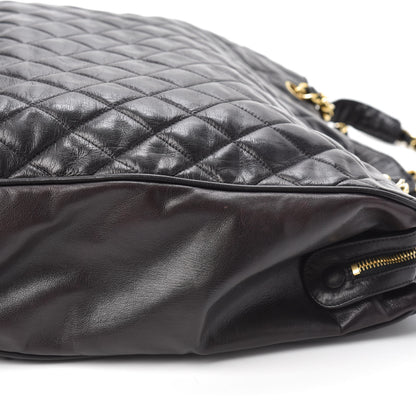 Chanel Lambskin Quilted Shopping Tote Black 10 of 10