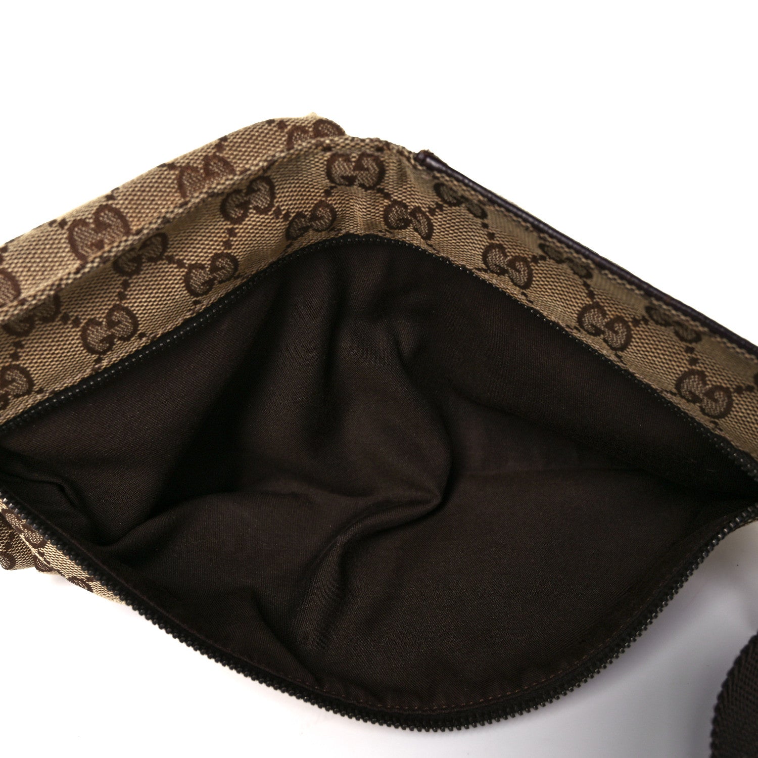 Gucci GG Monogram Double Pocket Belt Bag Dark Brown 5 of 10