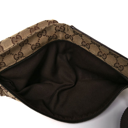 Gucci GG Monogram Double Pocket Belt Bag Dark Brown 5 of 10
