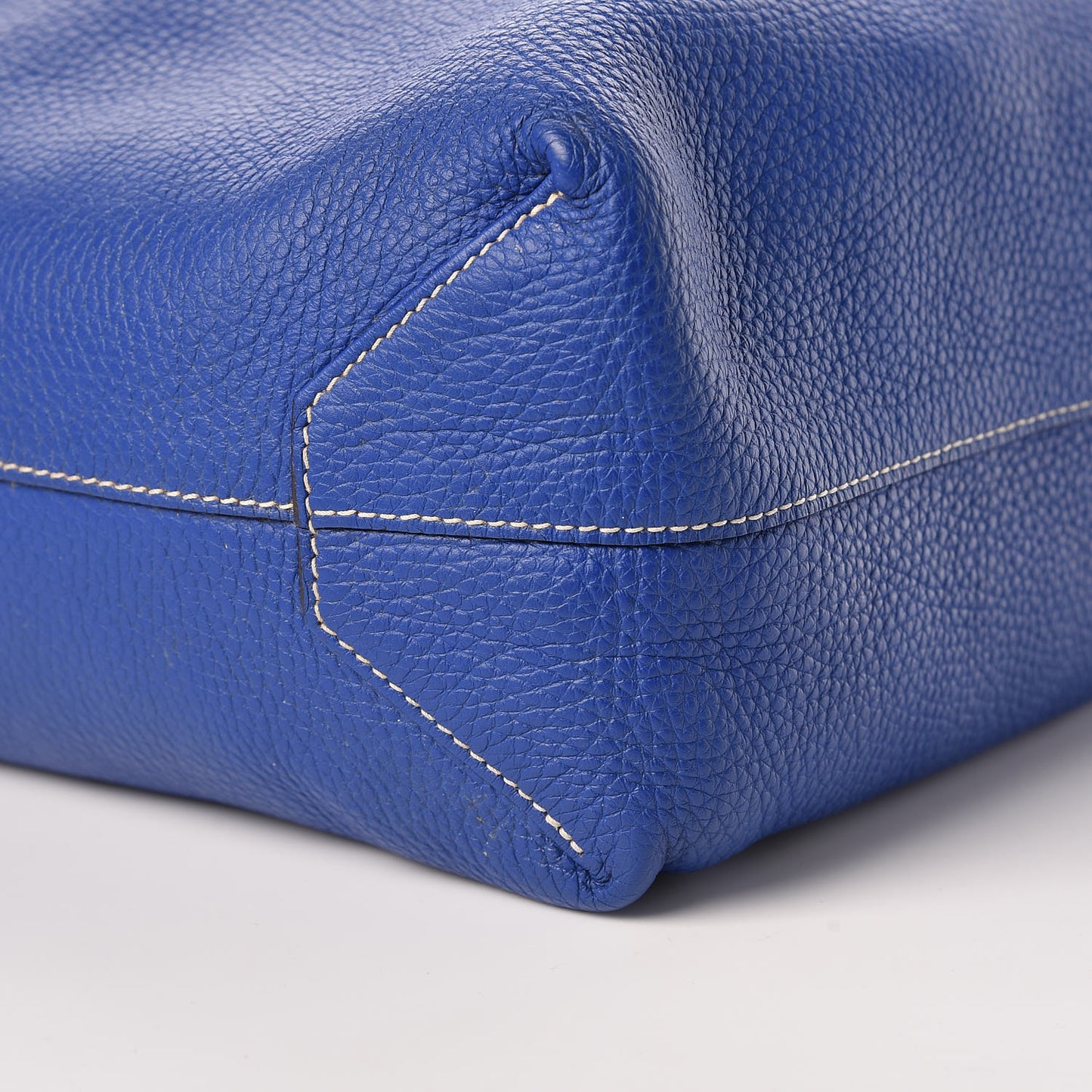 Taurillon Clemence Double Sens 36 Reversible Tote Graphite Bleu Electrique