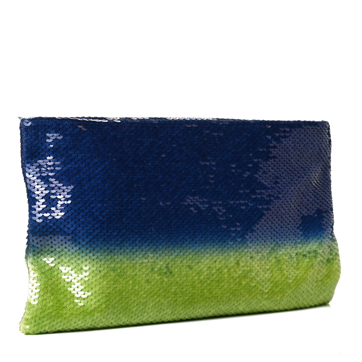 Prada Sequin Ombre Clutch Blue Light Green 3 of 10