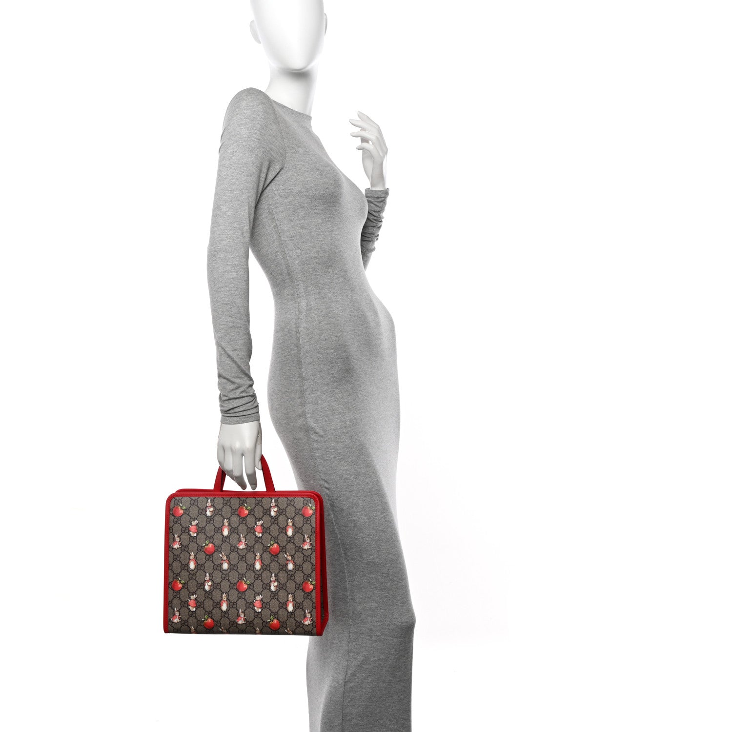 Gucci X Peter Rabbit GG Supreme Monogram Rabbit Apple Childrens Tote Beige Ebony Multicolor Bright Hibiscus 2 of 10