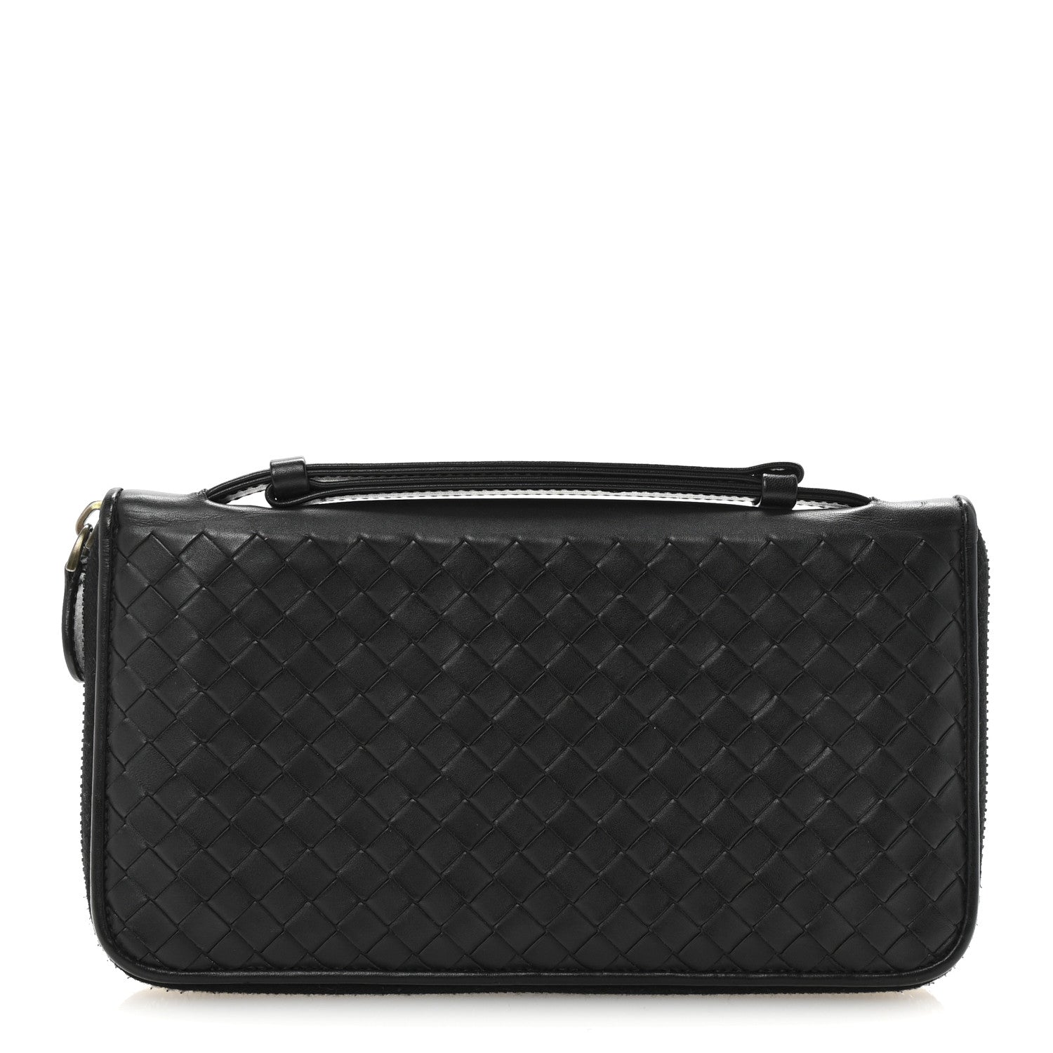 Bottega Veneta Nappa Intrecciato Travel Organizer Wallet Black 1 of 7