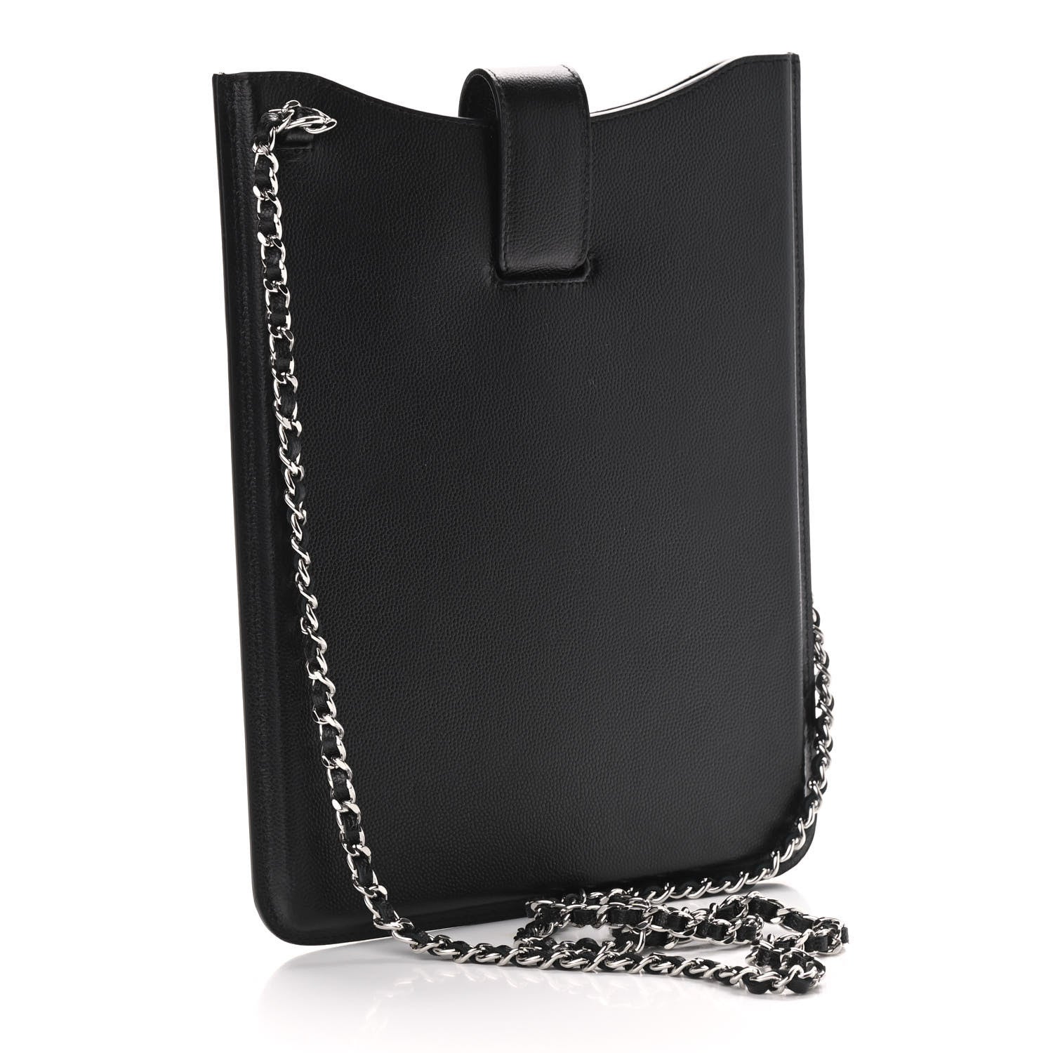 Chanel Caviar iPad Case Crossbody Black 3 of 9