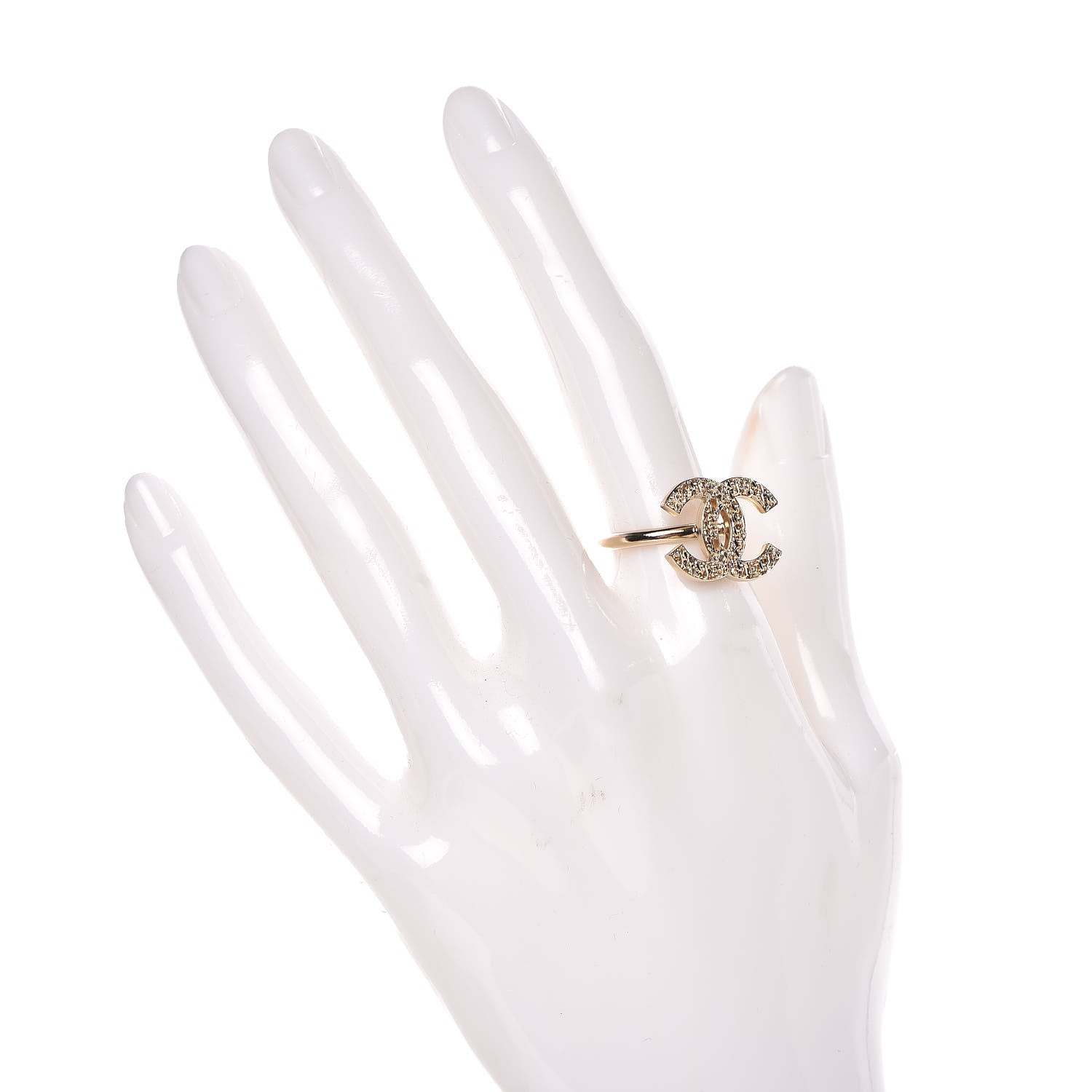 Chanel CC Chain Logo Ring 6.5 Gold 2 of 6