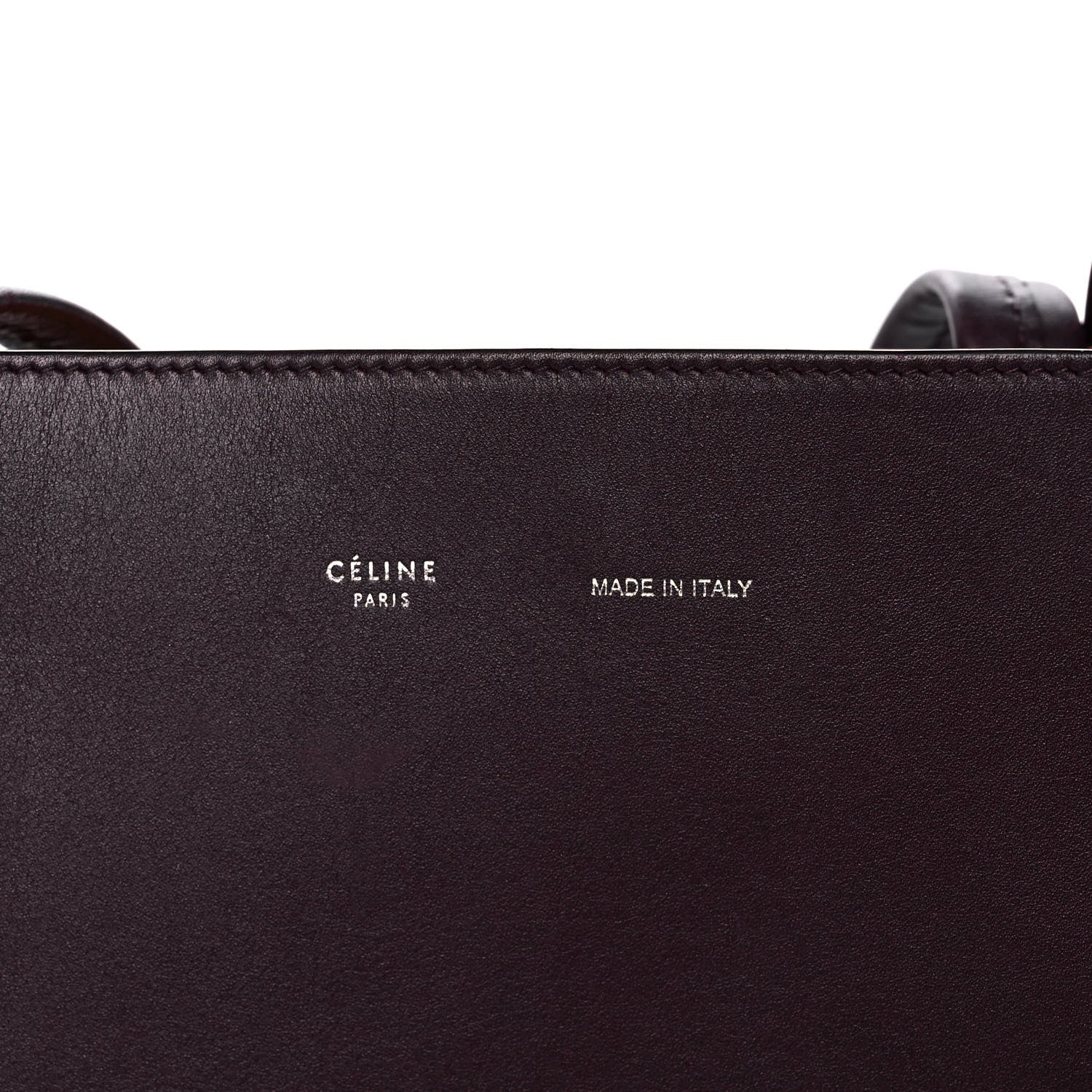 Celine Smooth Calfskin Small Tassel Cabas Phantom Burgundy 7 of 18