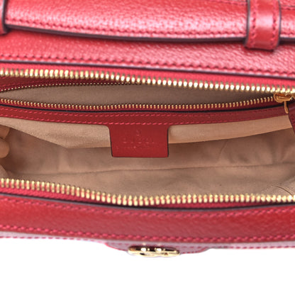 Gucci GG Supreme Monogram Flora Web Small Ophidia Top Handle Shoulder Bag Hibiscus Red 4 of 5
