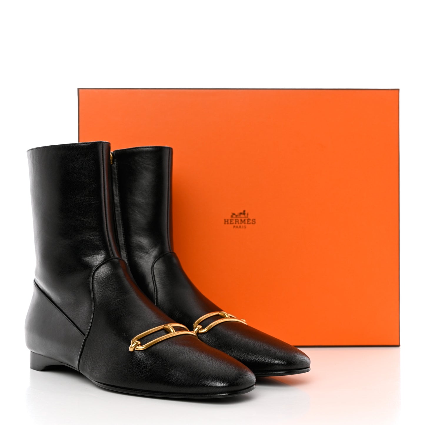 Goatskin Dora Ankle Boots 38 Black