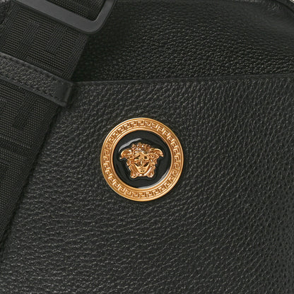 Versace Grained Calfskin Small Medusa Messenger Bag Black 8 of 11