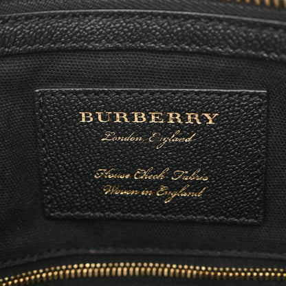 Burberry Soft Grain Calfskin House Check Small Helmsley Crossbody Black 5 of 10