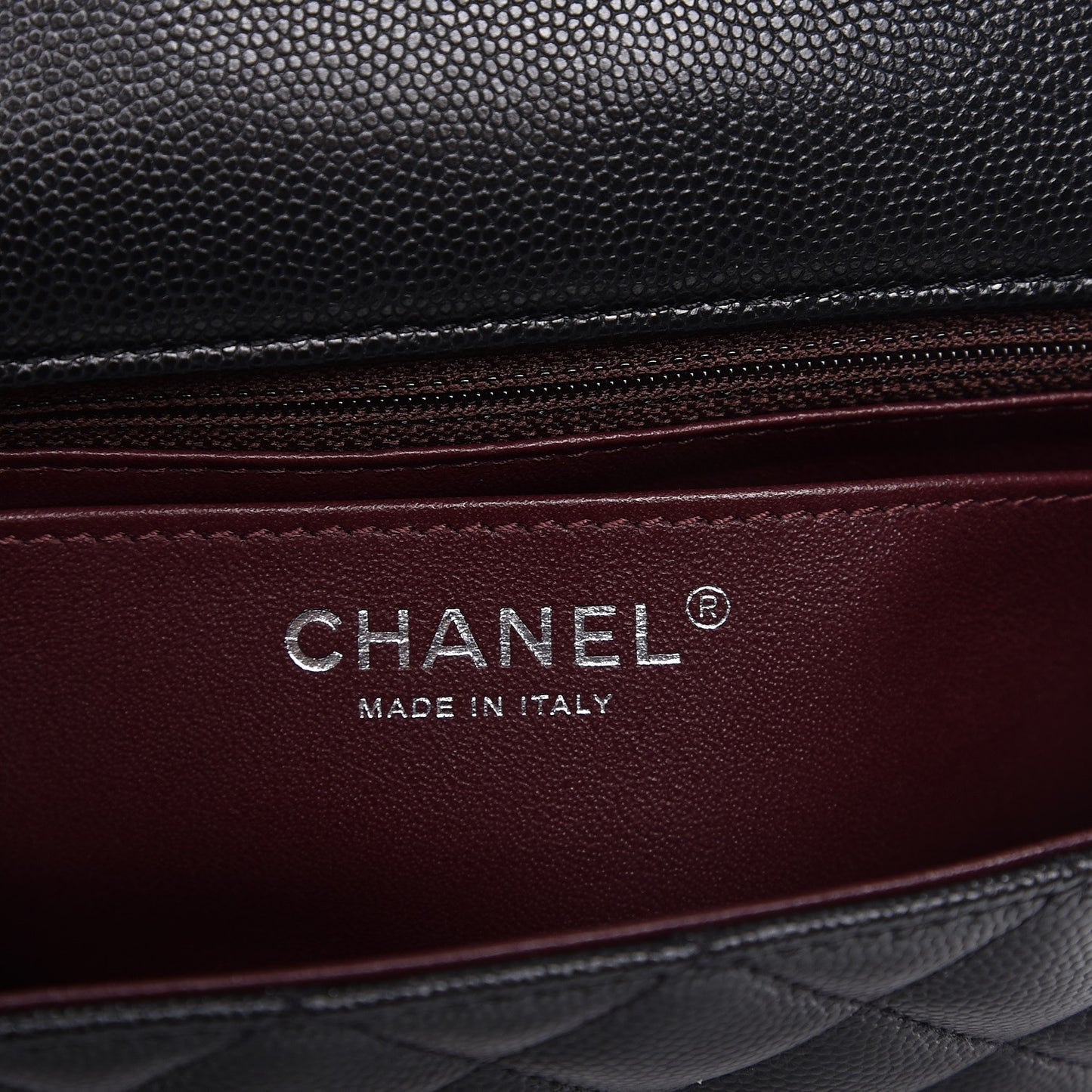 Caviar Quilted Mini Rectangular Flap Black