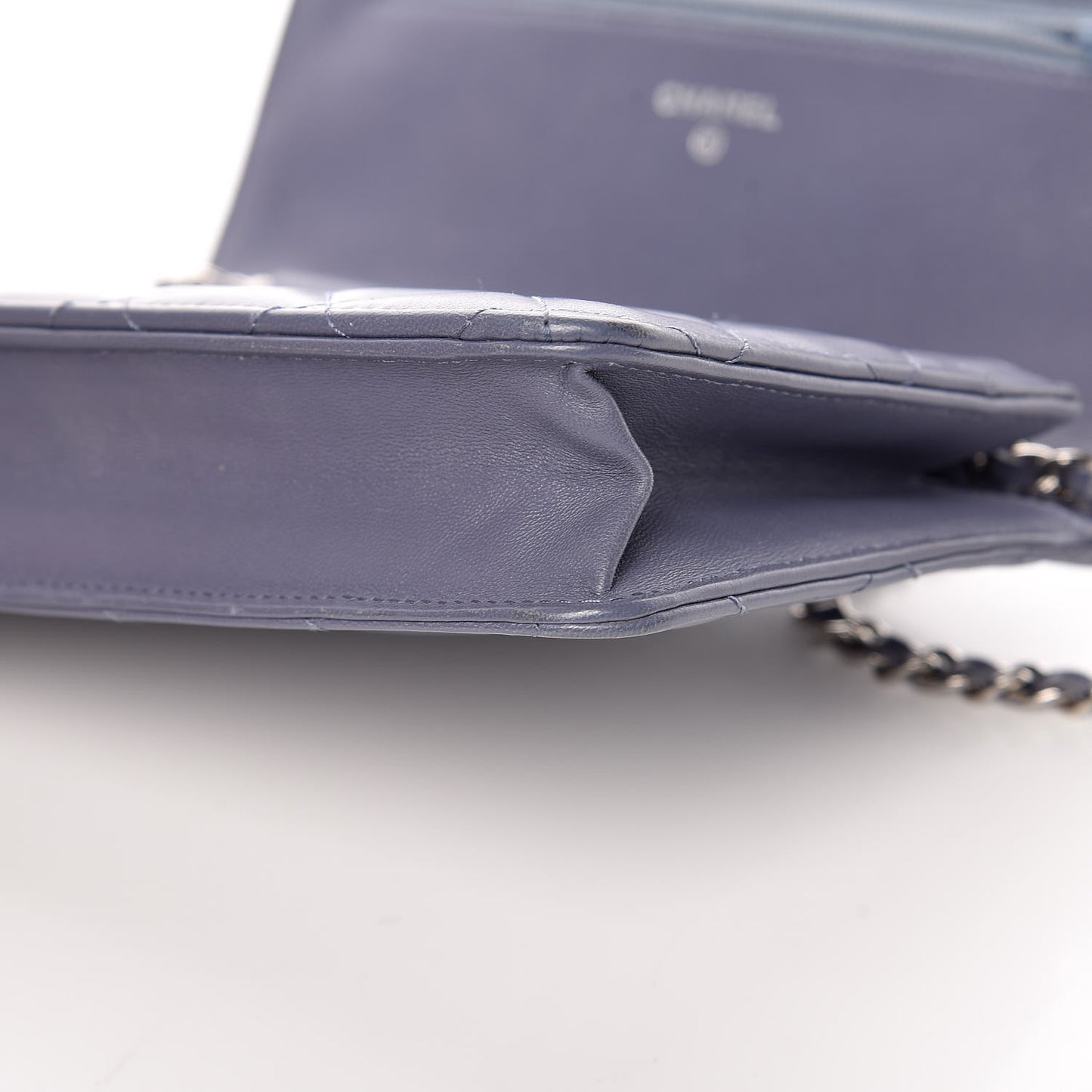Lambskin Quilted Wallet On Chain WOC Lavender