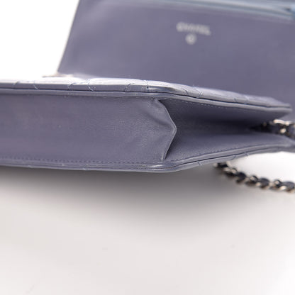 Chanel Lambskin Quilted Wallet On Chain WOC Lavender 8 of 13