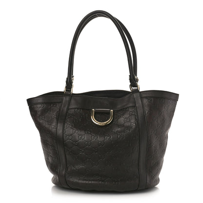 Gucci Guccissima Medium D Gold Tote Dark Brown 1 of 8