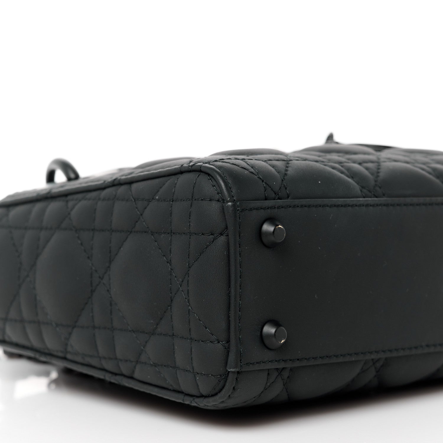 Christian Dior Ultra Matte Calfskin Cannage Mini Lady Dior Black 9 of 10