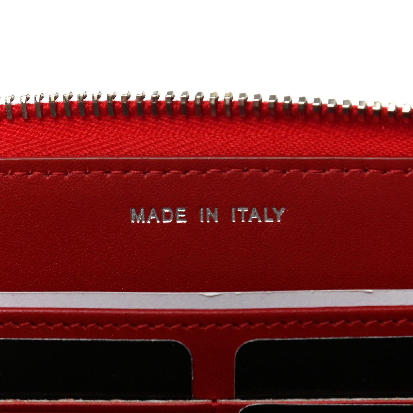 Patent Quilted Brilliant Zip Around Wallet Red