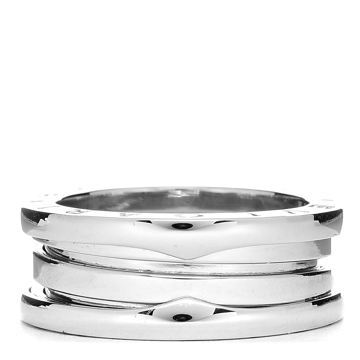 Bulgari 18K White Gold B.Zero1 2 Band Ring 53 6.25 3 of 6