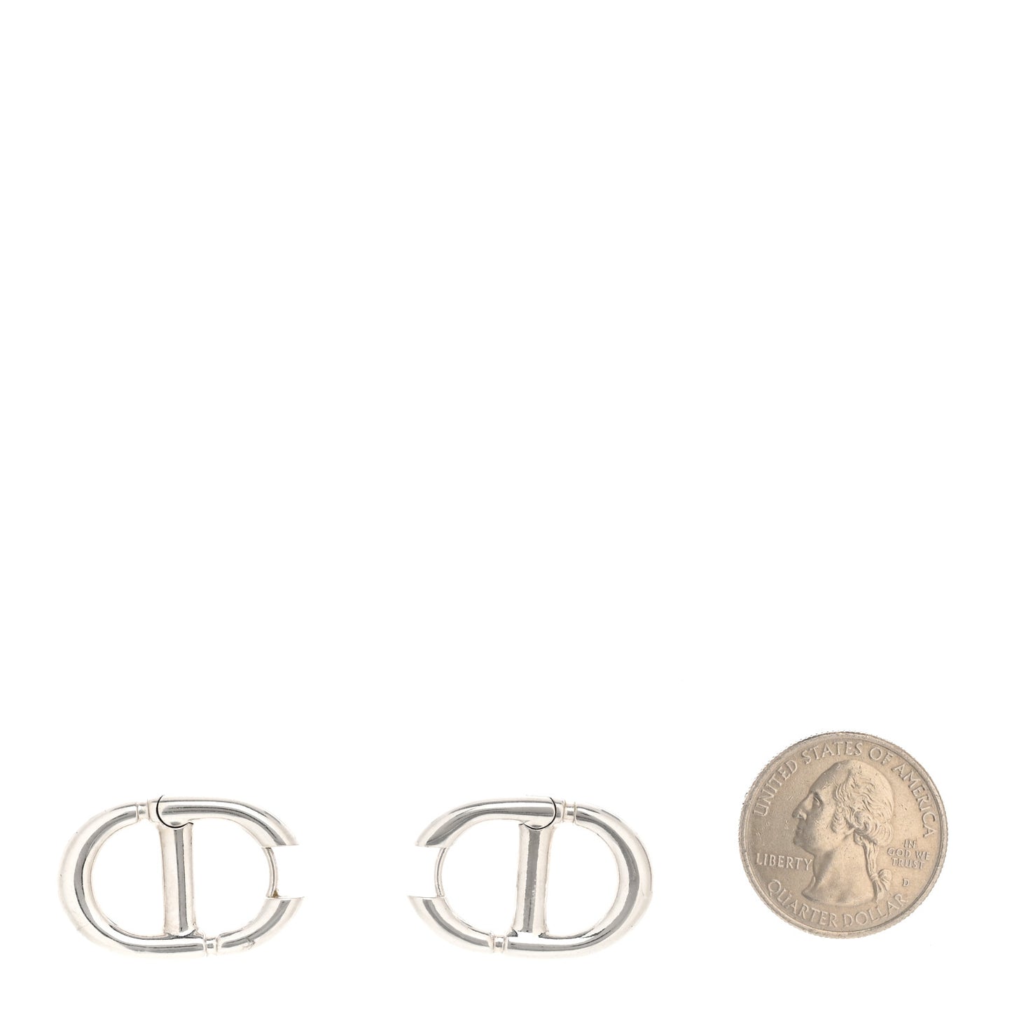 Metal CD Earrings Silver