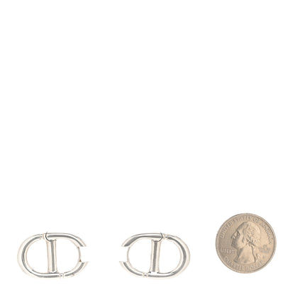 Christian Dior Metal CD Earrings Silver 2 of 4