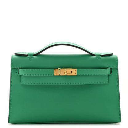 Hermes Swift Kelly Pochette Clutch Menthe 1 of 9