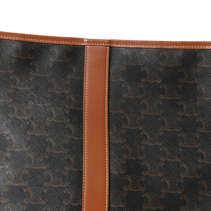 Celine Triomphe Canvas Calfskin Medium Bucket Bag Tan 8 of 10