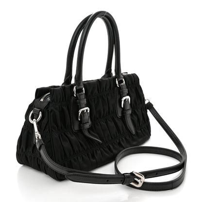 Prada Tessuto Nylon Gaufre Shopping Satchel Black 3 of 14
