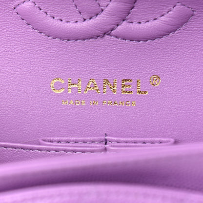 Chanel Caviar Quilted Small Double Flap Purple 6 of 9
