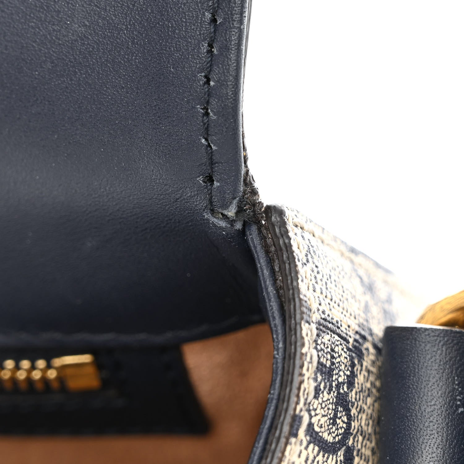 Gucci GG Supreme Monogram Small Messenger Shoulder Bag Beige Blue Navy 17 of 17
