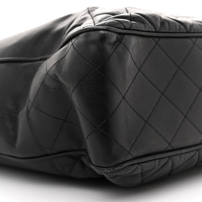 Chanel Lambskin Quilted CC Shopping Tote Black 7 of 15