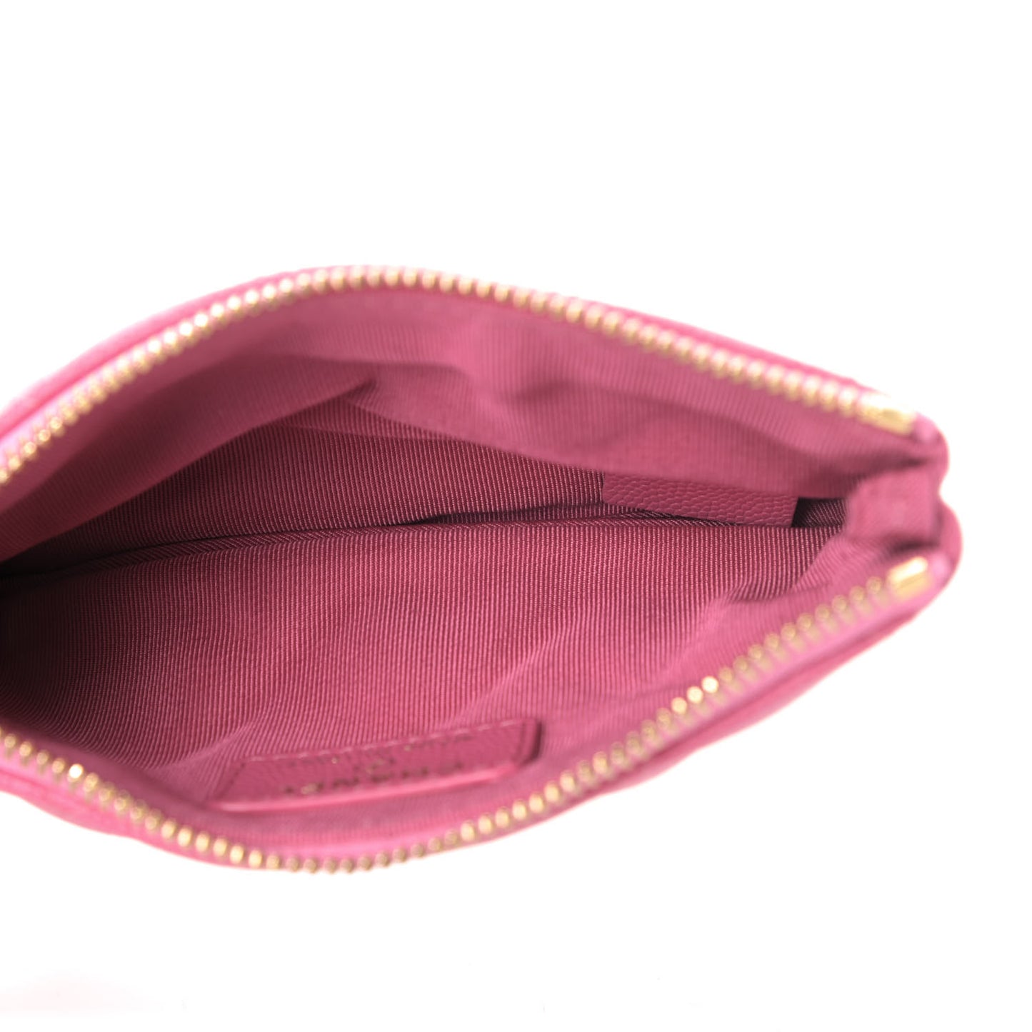 Caviar Quilted Small Cosmetic Case Pink