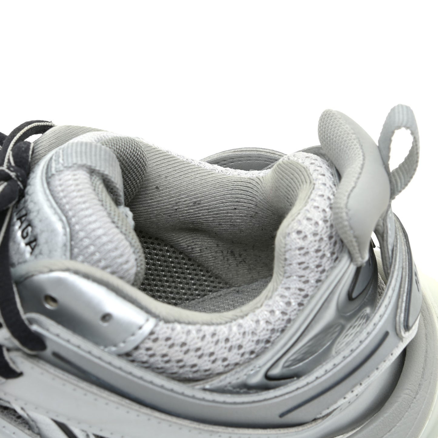 Mesh Nylon Womens Track Sneakers 36 Silver