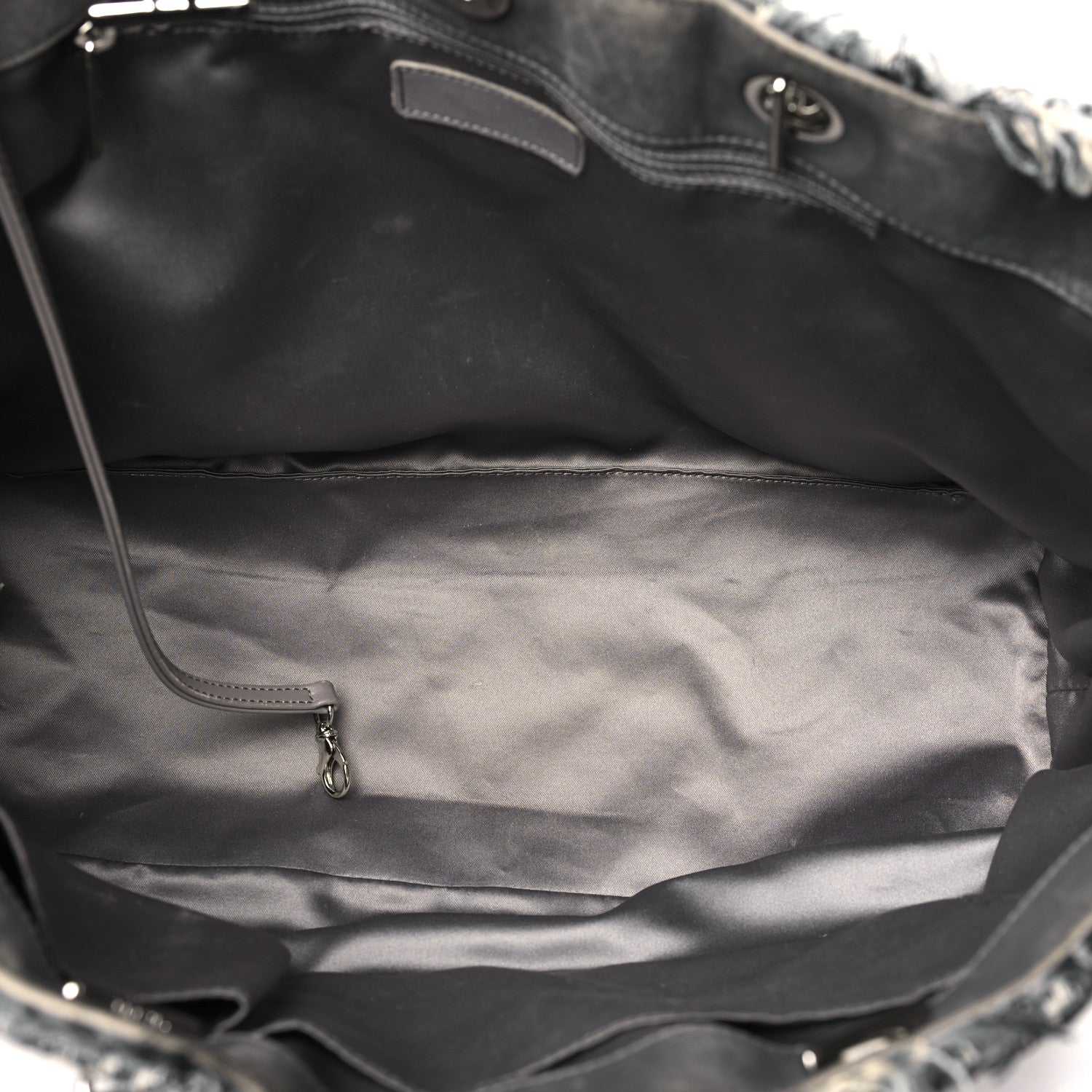 Chanel Vinyl Funny Tweed Patchwork Tote Grey 5 of 12