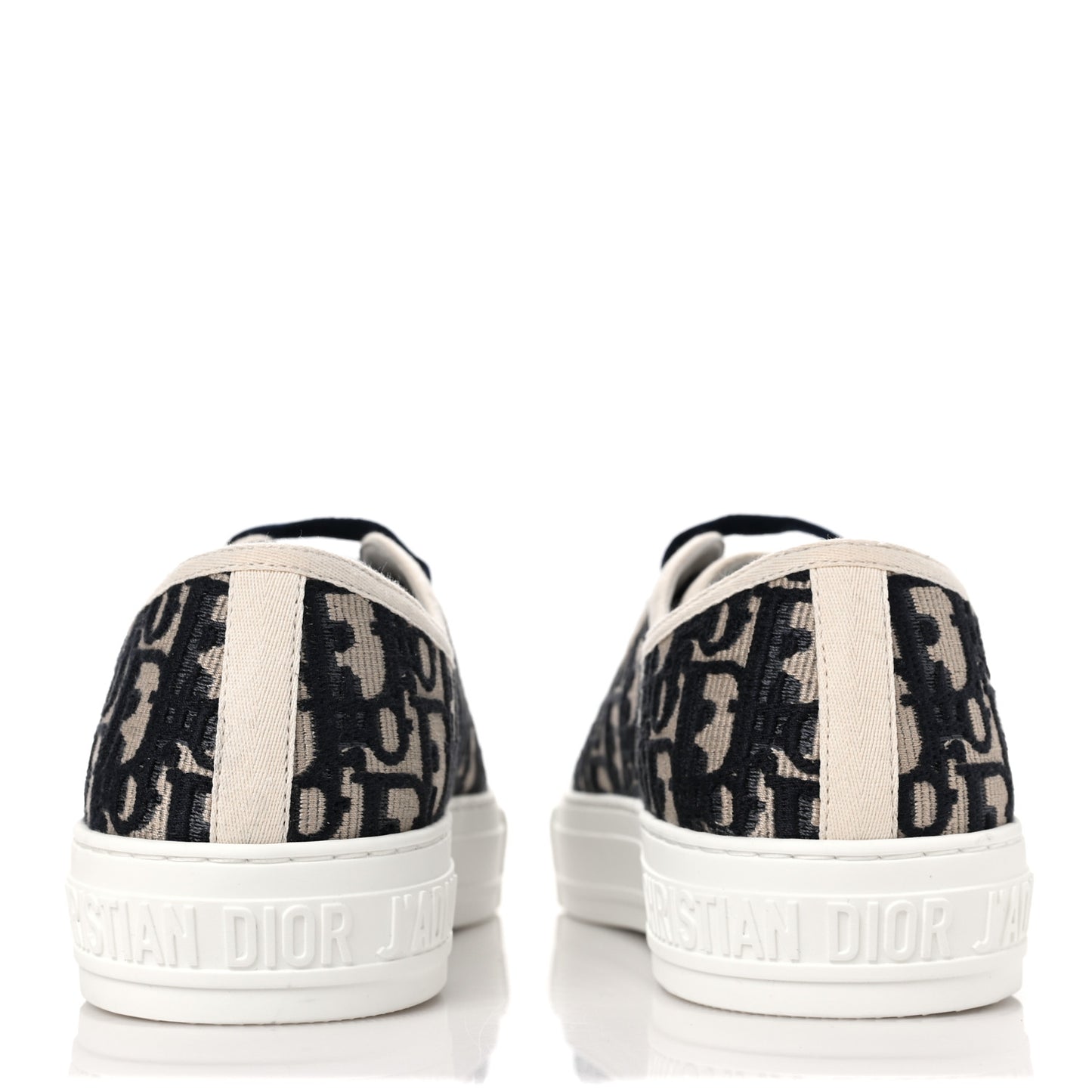 Canvas Oblique Walk'N'Dior Low Top Sneakers 40 Deep Blue