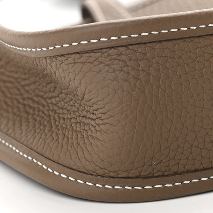Hermes Taurillon Clemence Amazone Evelyne TPM Etoupe Bleu Indigo 8 of 9