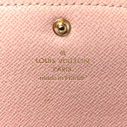 Louis Vuitton Damier Azur Emilie Wallet Rose Ballerine 6 of 8
