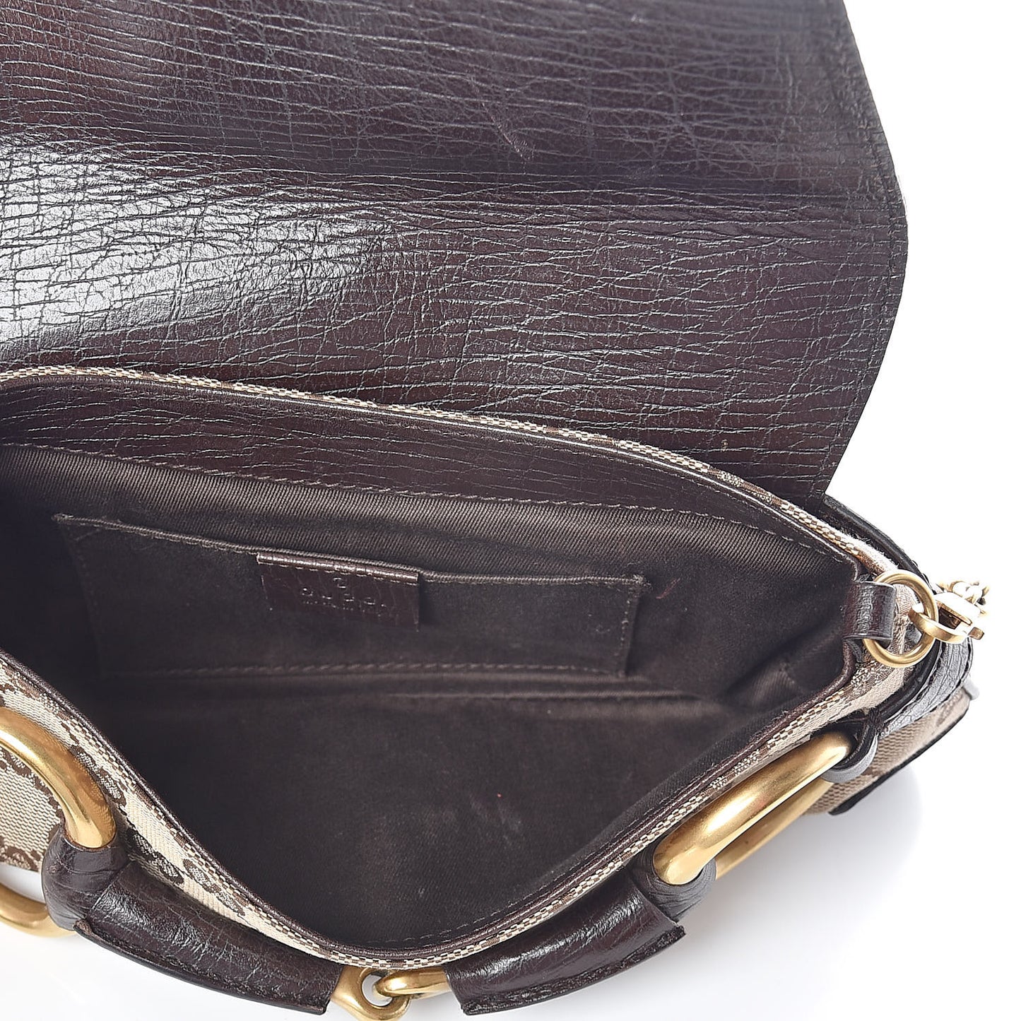 Monogram Horsebit Clutch Dark Brown
