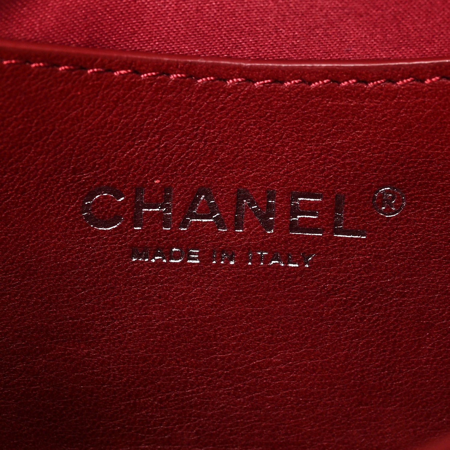 Chanel Calfskin Stitched Clutch Flap Red 6 of 8